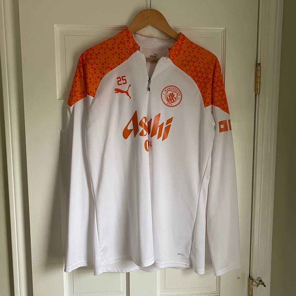 2023-24 Manchester City Player Issue 1/4 Zip Training Top XL